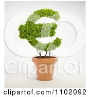 Poster, Art Print Of 3d Euro Shaped Potted Plant