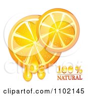 Poster, Art Print Of Natural Orange Slices On White 1