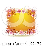 Clipart Blossom Frame Around Orange Royalty Free Vector Illustration