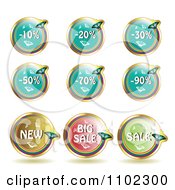 Poster, Art Print Of Round Butterfly Retail Sale Icons