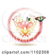 Poster, Art Print Of Butterflies And Hearts 9