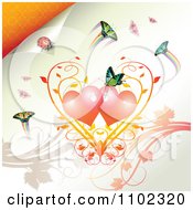 Poster, Art Print Of Butterflies And Hearts 4