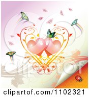 Poster, Art Print Of Butterflies And Hearts 5