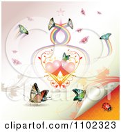 Poster, Art Print Of Butterflies And Hearts 7