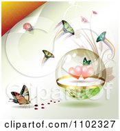 Clipart Butterflies And Hearts 1 Royalty Free Vector Illustration