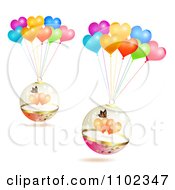 Poster, Art Print Of Butterfly Valentines Day Hearts And Balloons