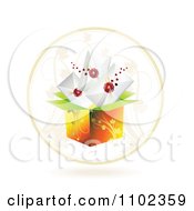 Poster, Art Print Of Floral Box In A Cricle With Wax Sealed Envelopes
