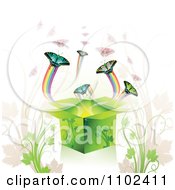Poster, Art Print Of Butterfly Gift Box Background 1