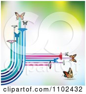 Poster, Art Print Of Butterfly Trail Background 4