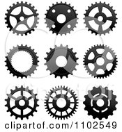 Poster, Art Print Of Black And White Gear Cog Wheels