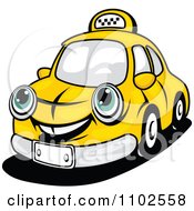 Poster, Art Print Of Happy Yellow Taxi Cab