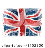Clipart Grungy British Union Jack UK Flag Royalty Free Vector Illustration