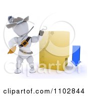 Poster, Art Print Of 3d Illegal Download White Character Pirate With A Folder
