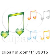 Poster, Art Print Of Colorful Heart Love Music Notes