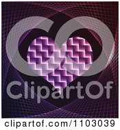 Clipart Love Or Poker Heart In Purple Royalty Free Vector Illustration