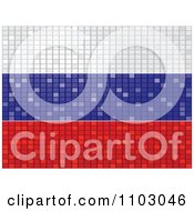 Poster, Art Print Of Mosaic Russian Flag