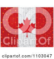 Poster, Art Print Of Mosaic Canadian Flag