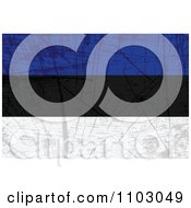 Clipart Grungy Estonian Flag Royalty Free Vector Illustration
