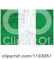Clipart Grungy Nigerian Flag Royalty Free Vector Illustration