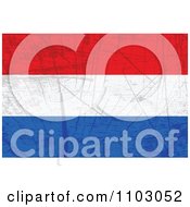 Clipart Grungy Netherlands Flag Royalty Free Vector Illustration