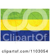 Clipart Grungy Gabon Flag Royalty Free Vector Illustration