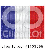 Clipart Mosaic French Flag Royalty Free Vector Illustration