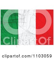 Clipart Grungy Italian Flag Royalty Free Vector Illustration