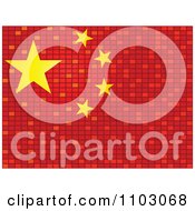 Clipart Mosaic Chinese Flag Royalty Free Vector Illustration