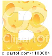 Poster, Art Print Of Capital Cheese Letter B