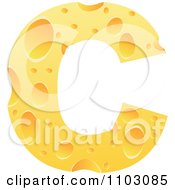 Clipart Capital Cheese Letter C Royalty Free Vector Illustration by Andrei Marincas