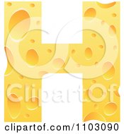 Poster, Art Print Of Capital Cheese Letter H