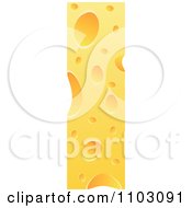 Clipart Capital Cheese Letter I Royalty Free Vector Illustration