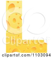 Clipart Capital Cheese Letter L Royalty Free Vector Illustration