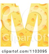 Clipart Capital Cheese Letter M Royalty Free Vector Illustration by Andrei Marincas