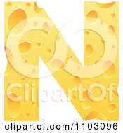 Poster, Art Print Of Capital Cheese Letter N