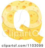Clipart Capital Cheese Letter Q Royalty Free Vector Illustration by Andrei Marincas