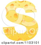 Clipart Capital Cheese Letter S Royalty Free Vector Illustration by Andrei Marincas