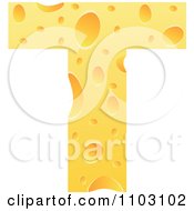 Clipart Capital Cheese Letter T Royalty Free Vector Illustration by Andrei Marincas