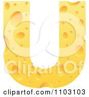 Poster, Art Print Of Capital Cheese Letter U