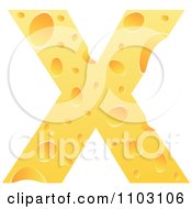 Clipart Capital Cheese Letter X Royalty Free Vector Illustration by Andrei Marincas