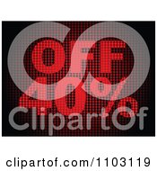 Clipart Forty Percent Off Made Of Red Dots Royalty Free Vector Illustration