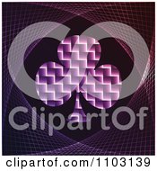 Clipart Clover Or Poker Club In Purple Royalty Free Vector Illustration