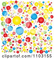 Clipart Background Of Colorful Bubbles On White Royalty Free Vector Illustration
