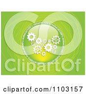 Clipart Reflective Round Industry Natural Circle Over Green With Scribbles Royalty Free Vector Illustration