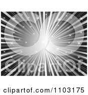 Clipart Sparkly Silver Burst Background Royalty Free Vector Illustration