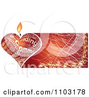 Clipart Grungy Heart Ecommerce Candle Website Banner Royalty Free Vector Illustration