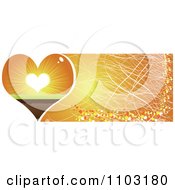 Clipart Grungy Heart Sunset Website Banner Royalty Free Vector Illustration