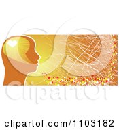 Clipart Grungy Heart Sunset Brain Website Banner Royalty Free Vector Illustration