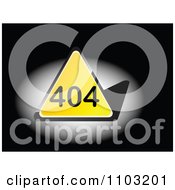 Poster, Art Print Of Yellow Triangular 404 Error Notice