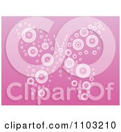 Clipart Butterfly Made Of Circles On Pink Royalty Free Vector Illustration
